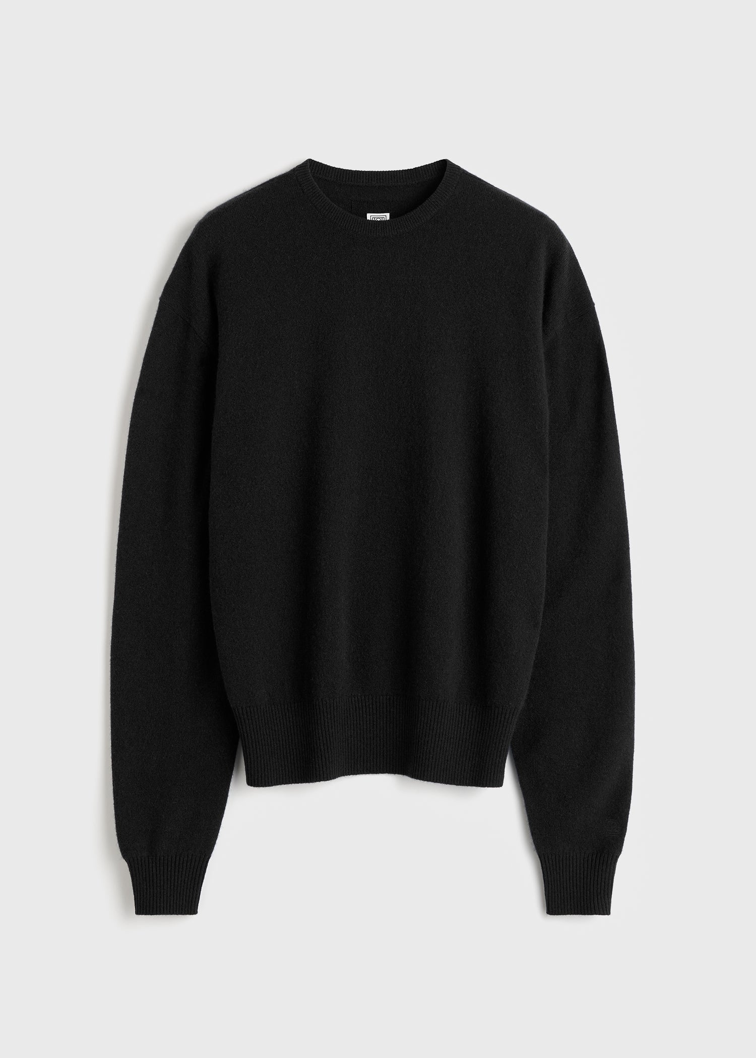 Classic cashmere crew knit black