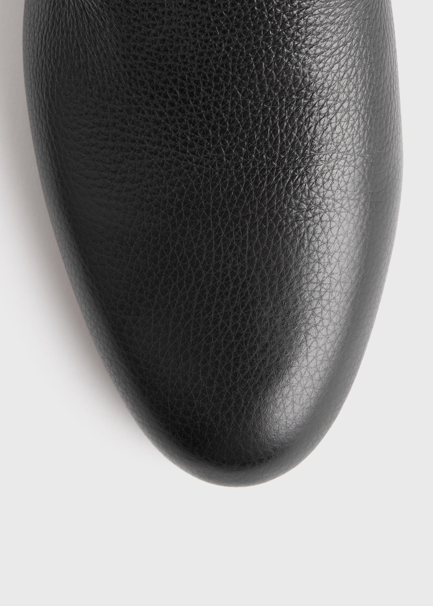 Grained-leather loafers black