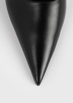 Sharp nappa mules black