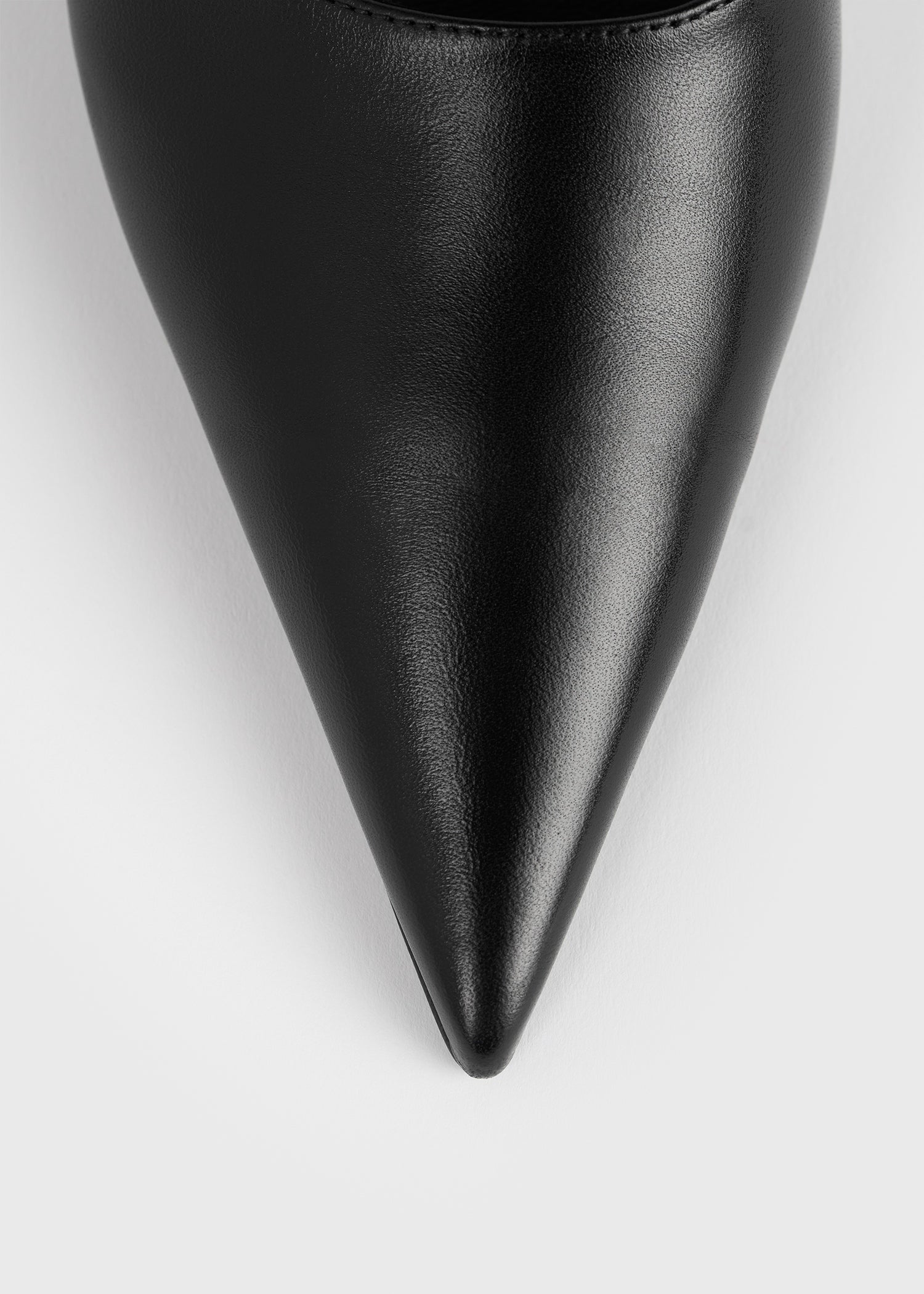 Sharp nappa mules black