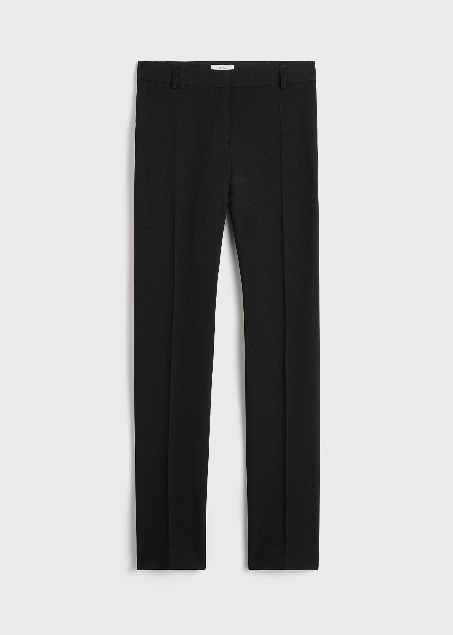 Low-waist slim evening trousers black