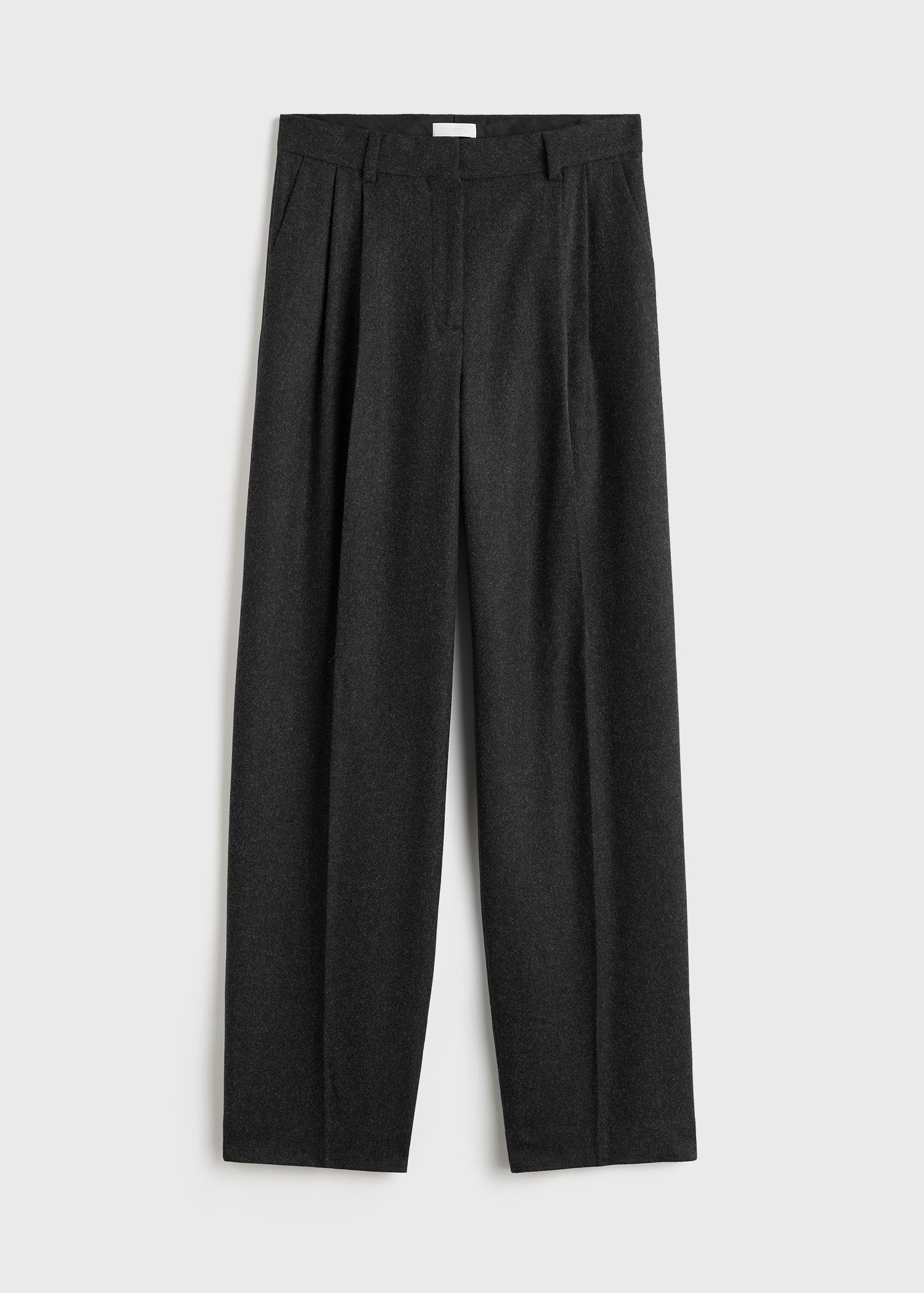 Double-pleat winter trousers charcoal petite