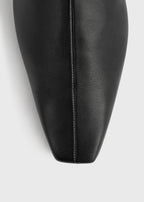 Zipped leather chelsea boots black