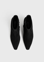 Slim suede ankle boots black