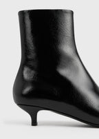 Slim naplack ankle boots black