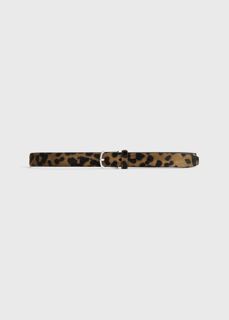 Pony hair belt leopard