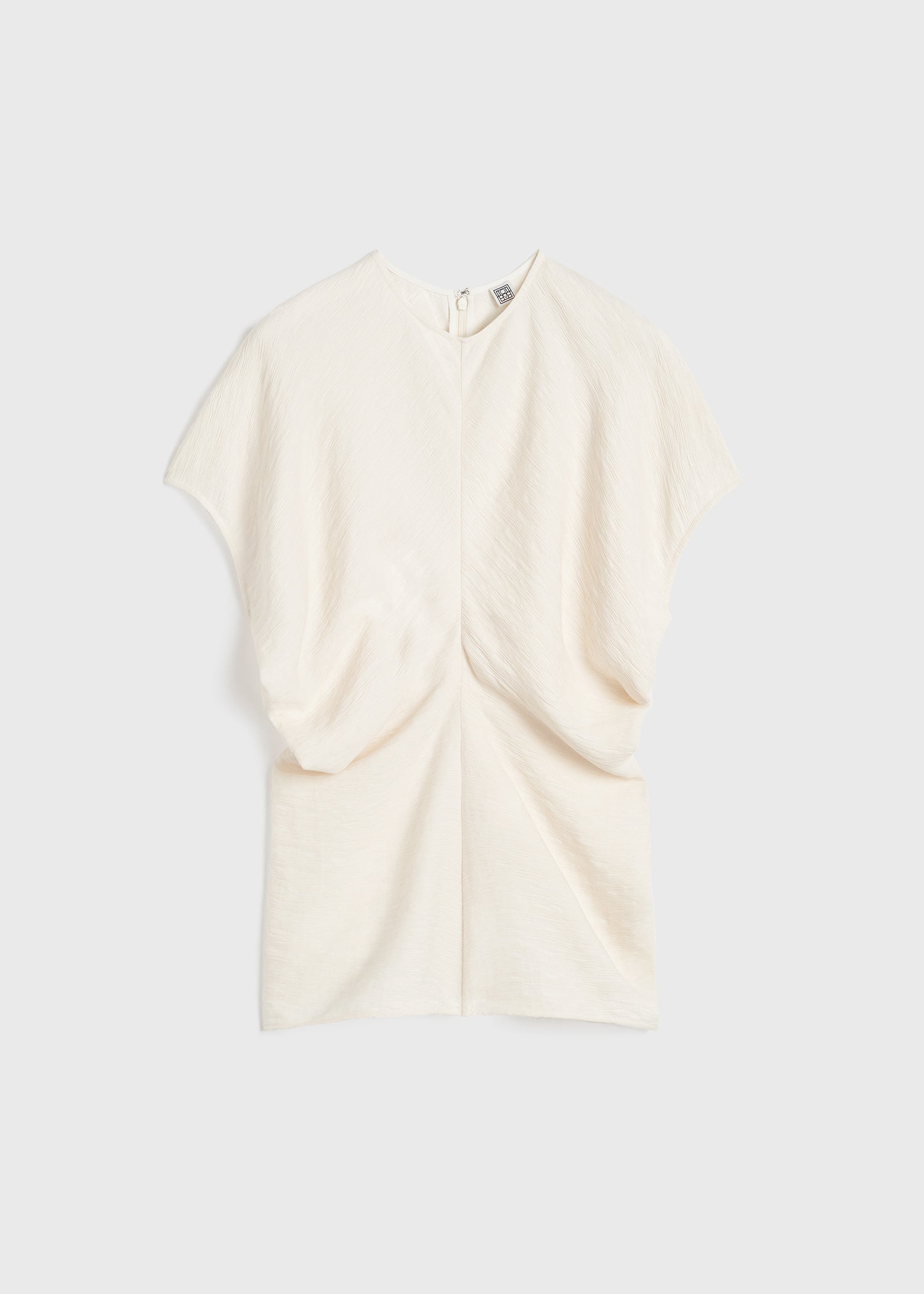 Slouch waist crinkled top cream