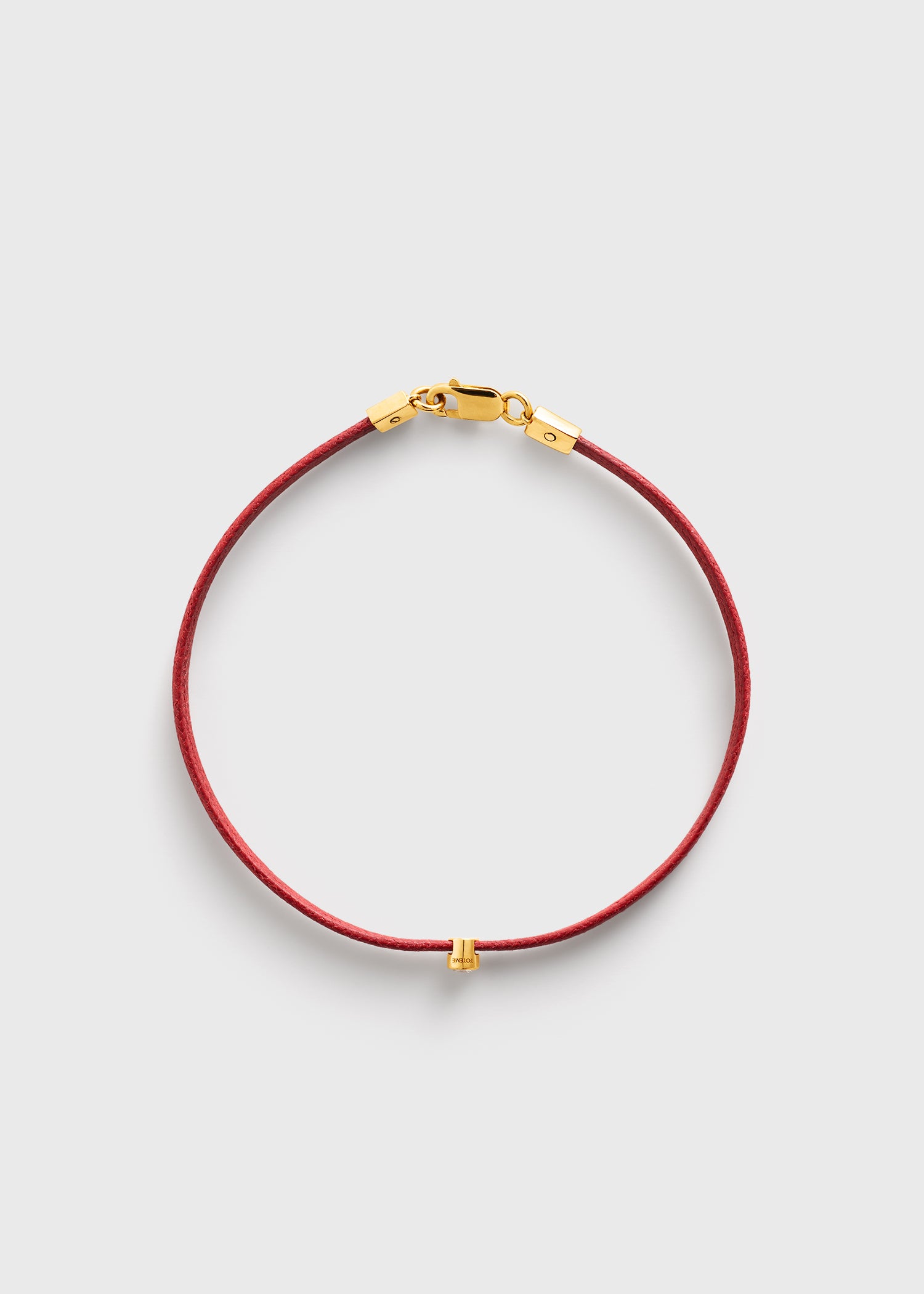 Mini diamond bracelet red/gold