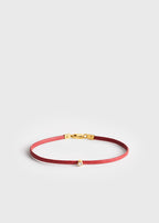 Mini diamond bracelet red/gold