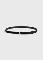 Thin suede belt black
