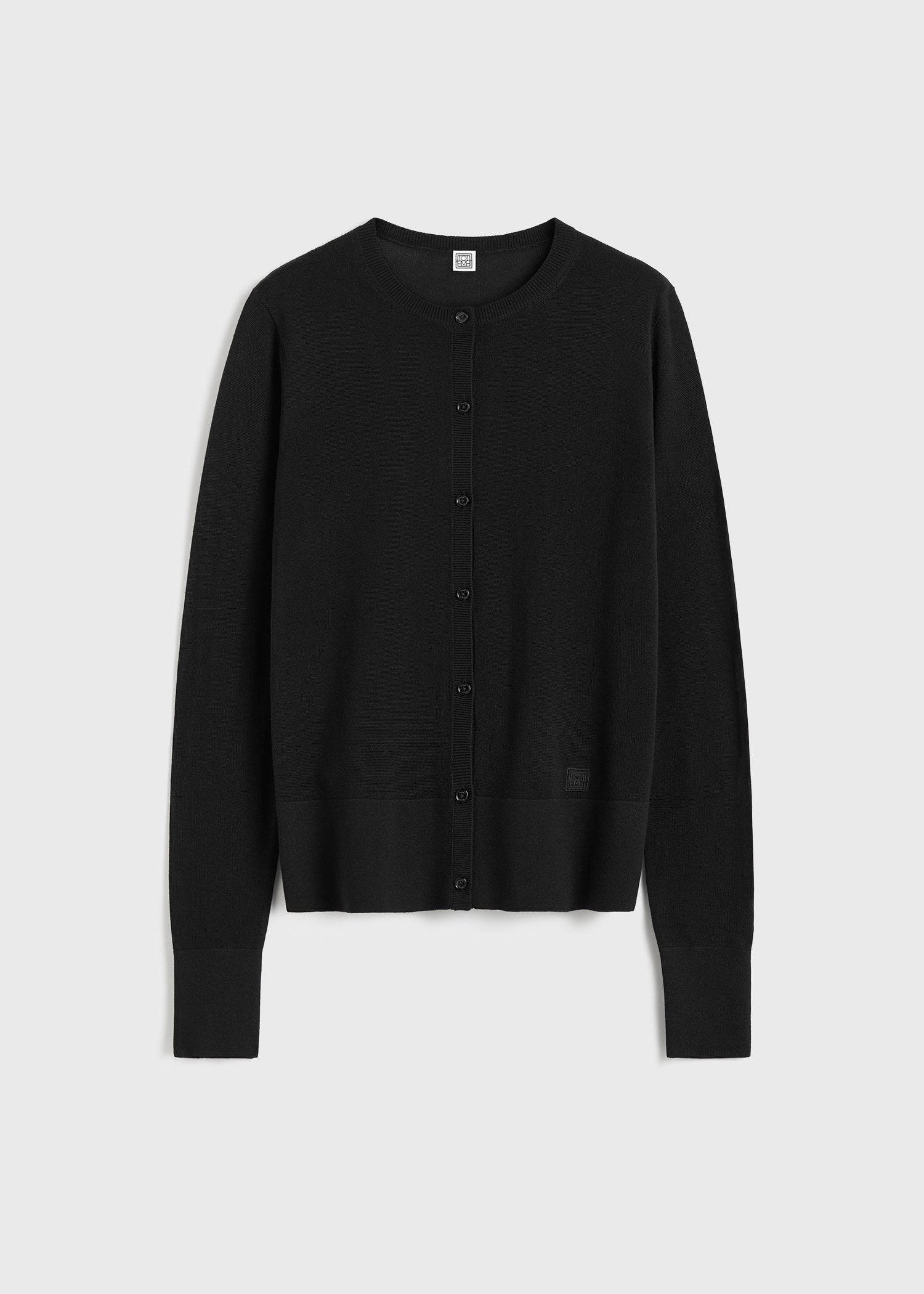 Fine knit cardigan black – TOTEME - Main Image