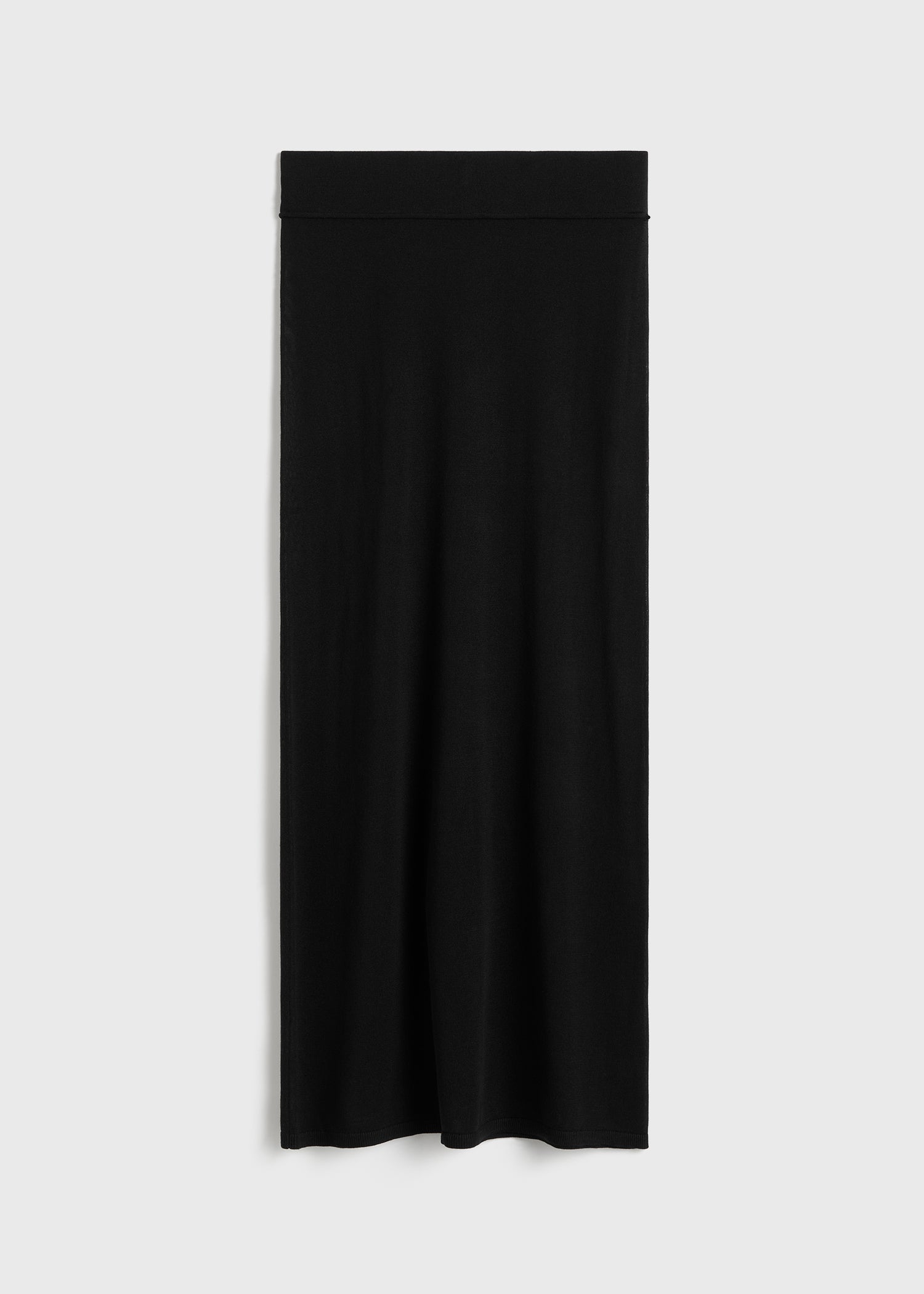 Long knit skirt black