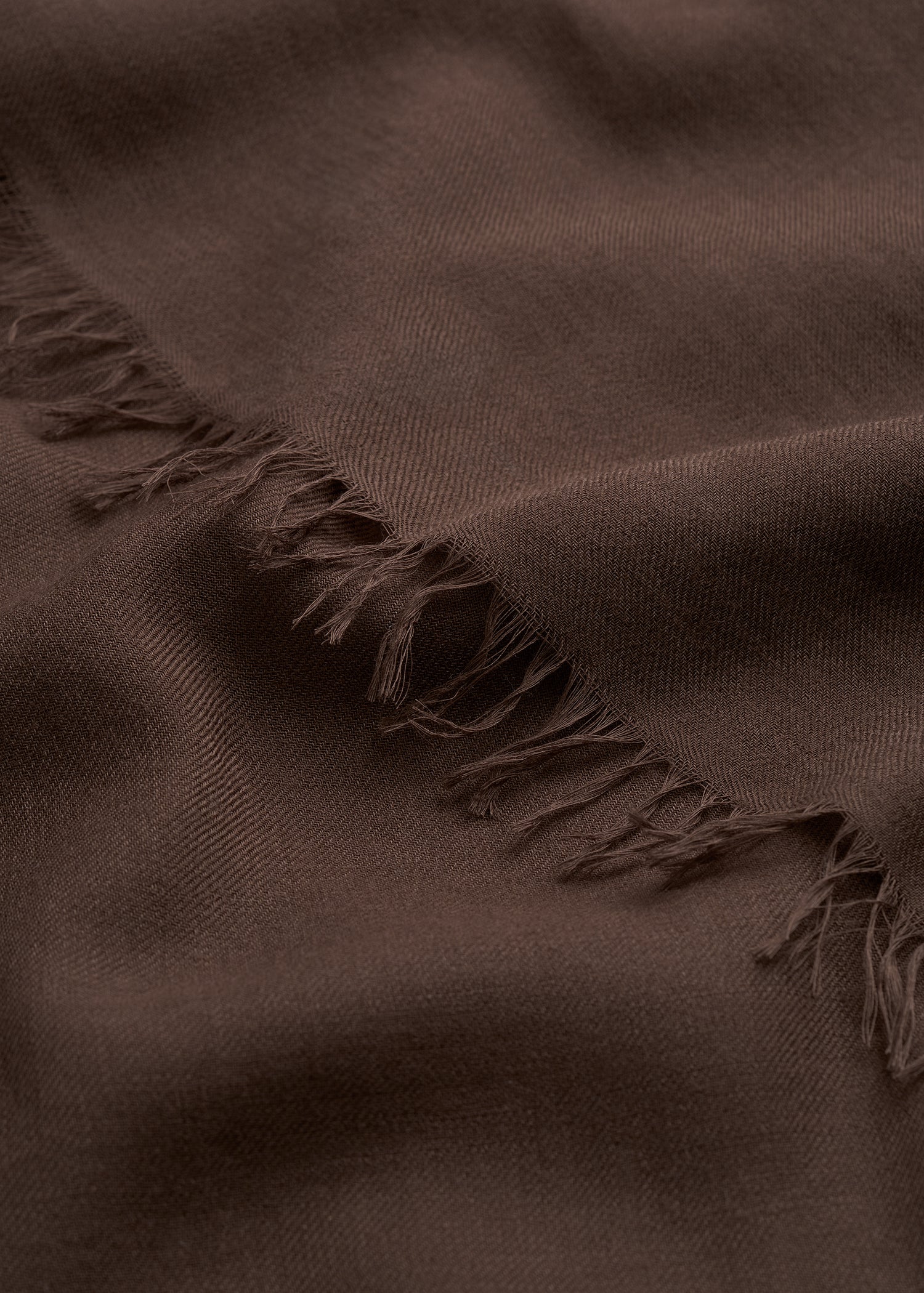 Light wool blanket scarf chocolate