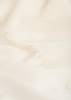Light wool blanket scarf off-white