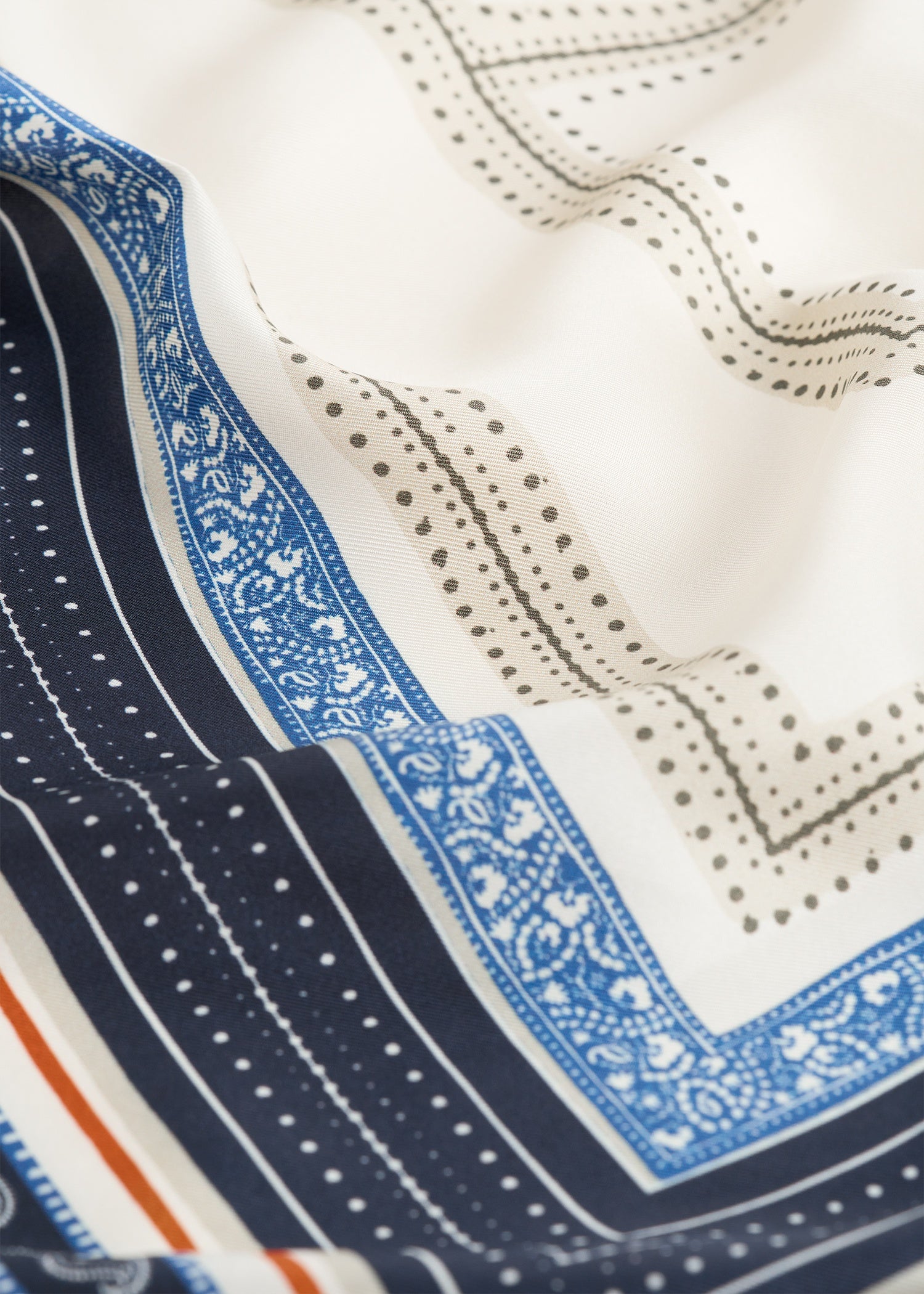 Collector scarf ecru/navy