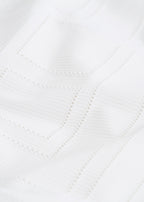 Monogram pointelle swimsuit white