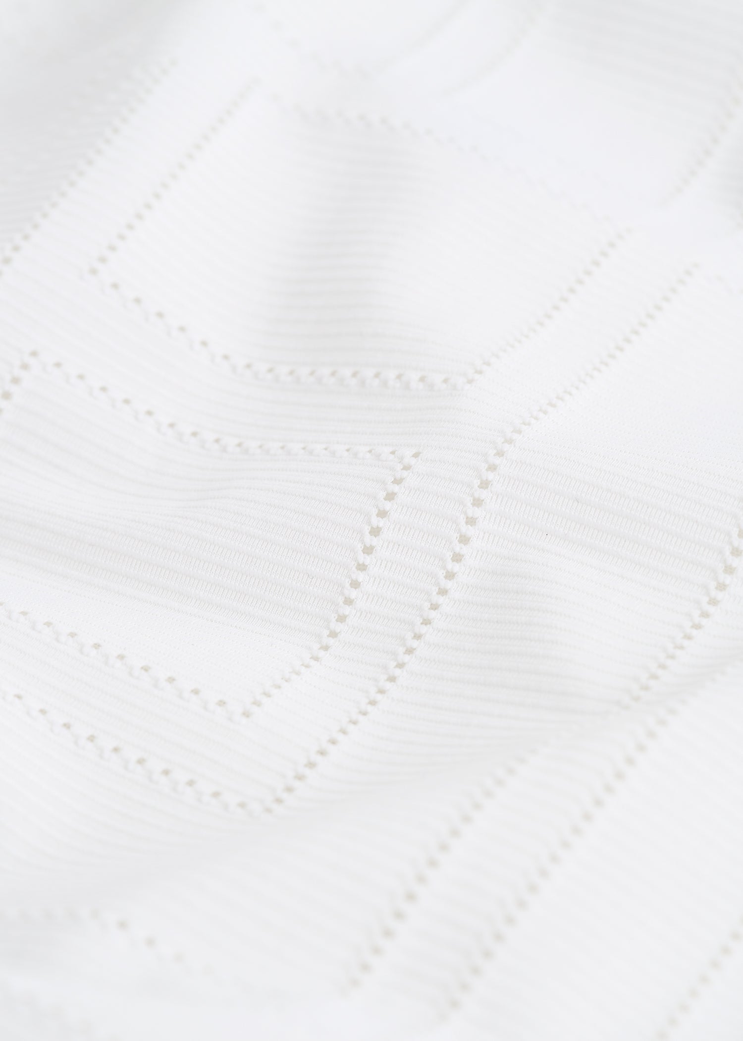 Monogram pointelle swimsuit white