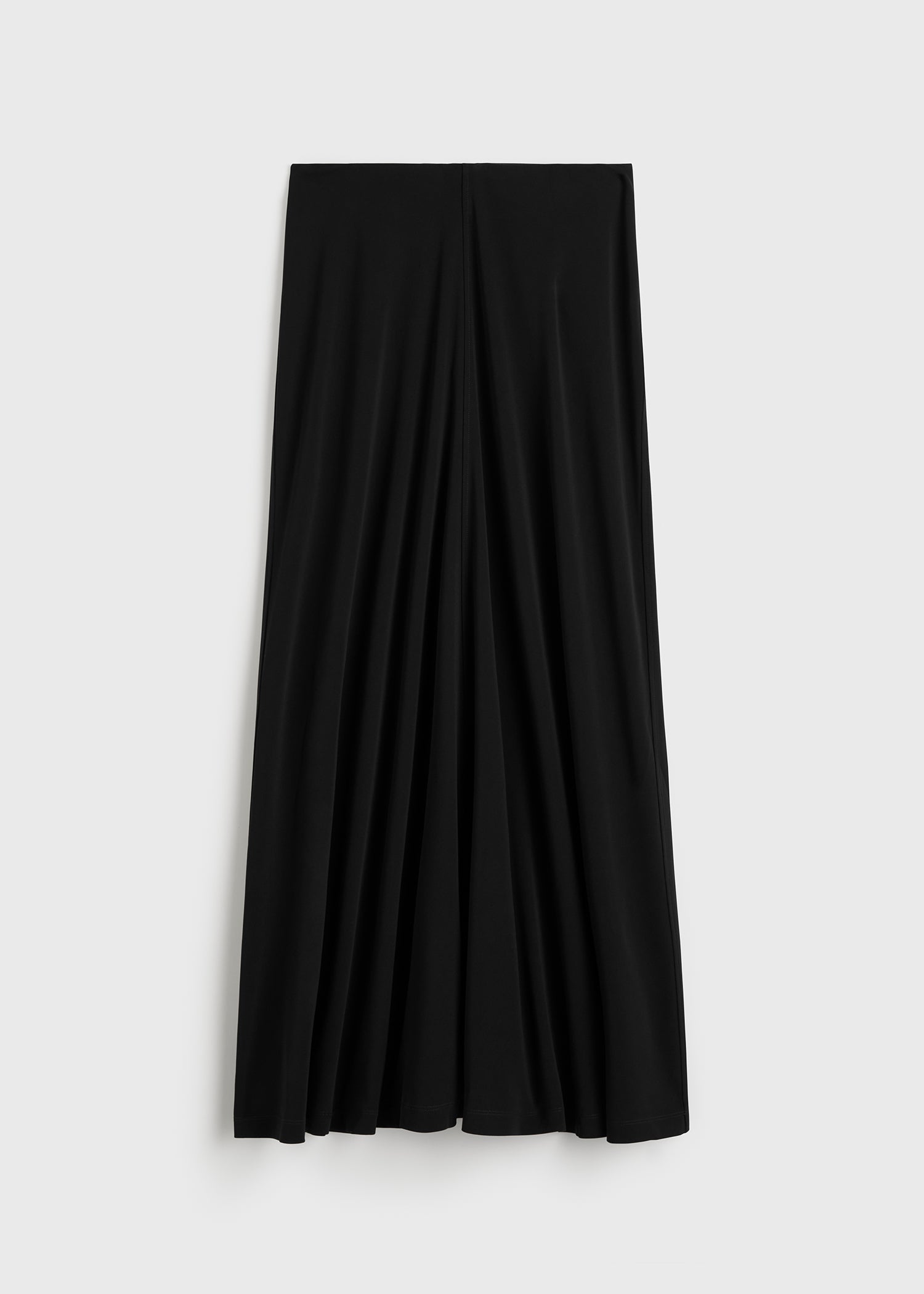 Flared jersey skirt black
