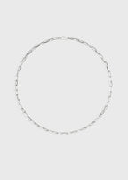 Crew-neck chain 18kt white gold