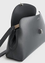 T-lock leather clutch shark