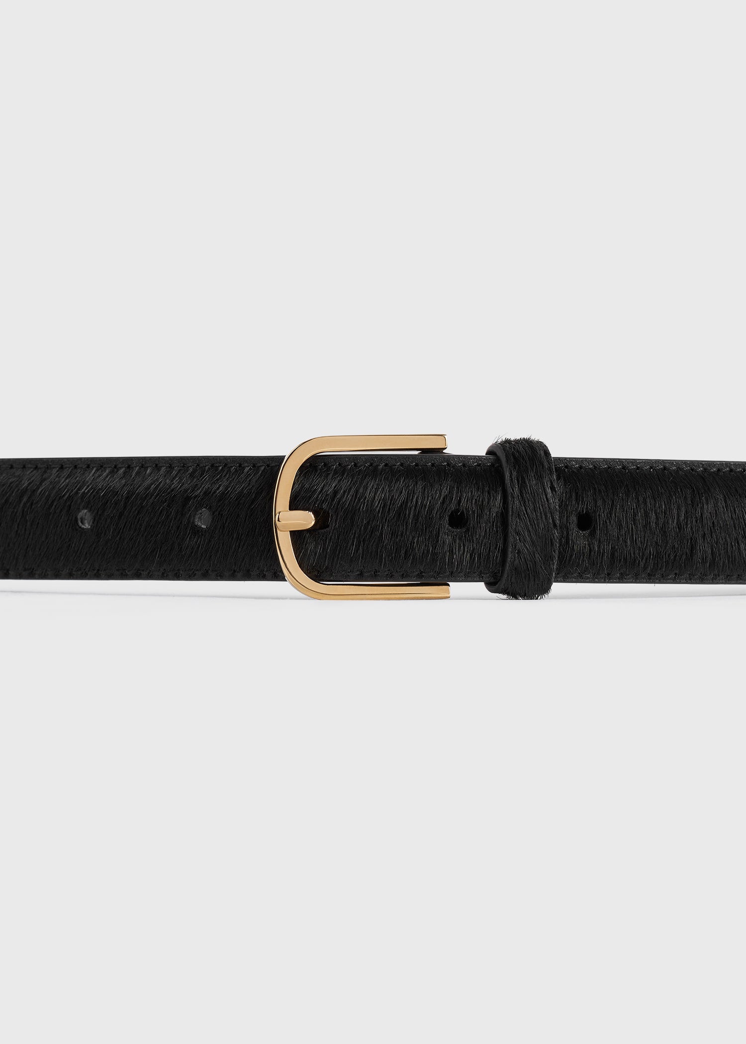 Pony hair belt black