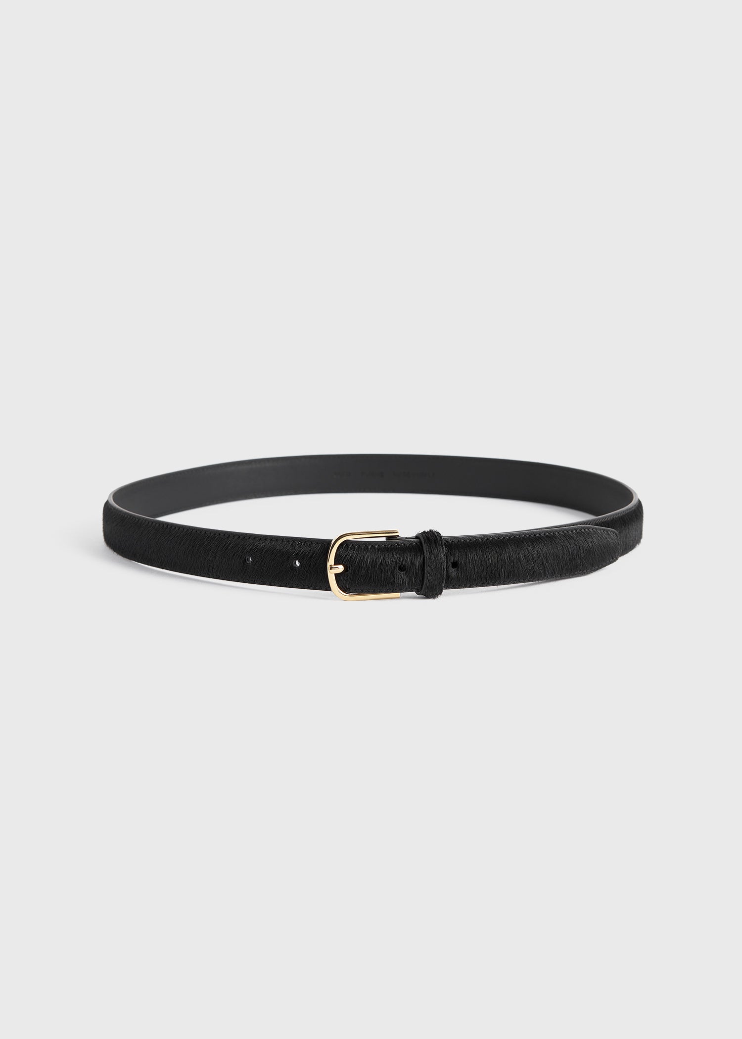 Pony hair belt black