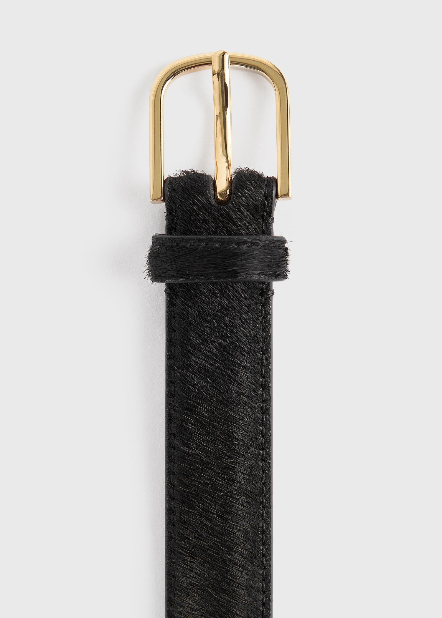 Pony hair belt black
