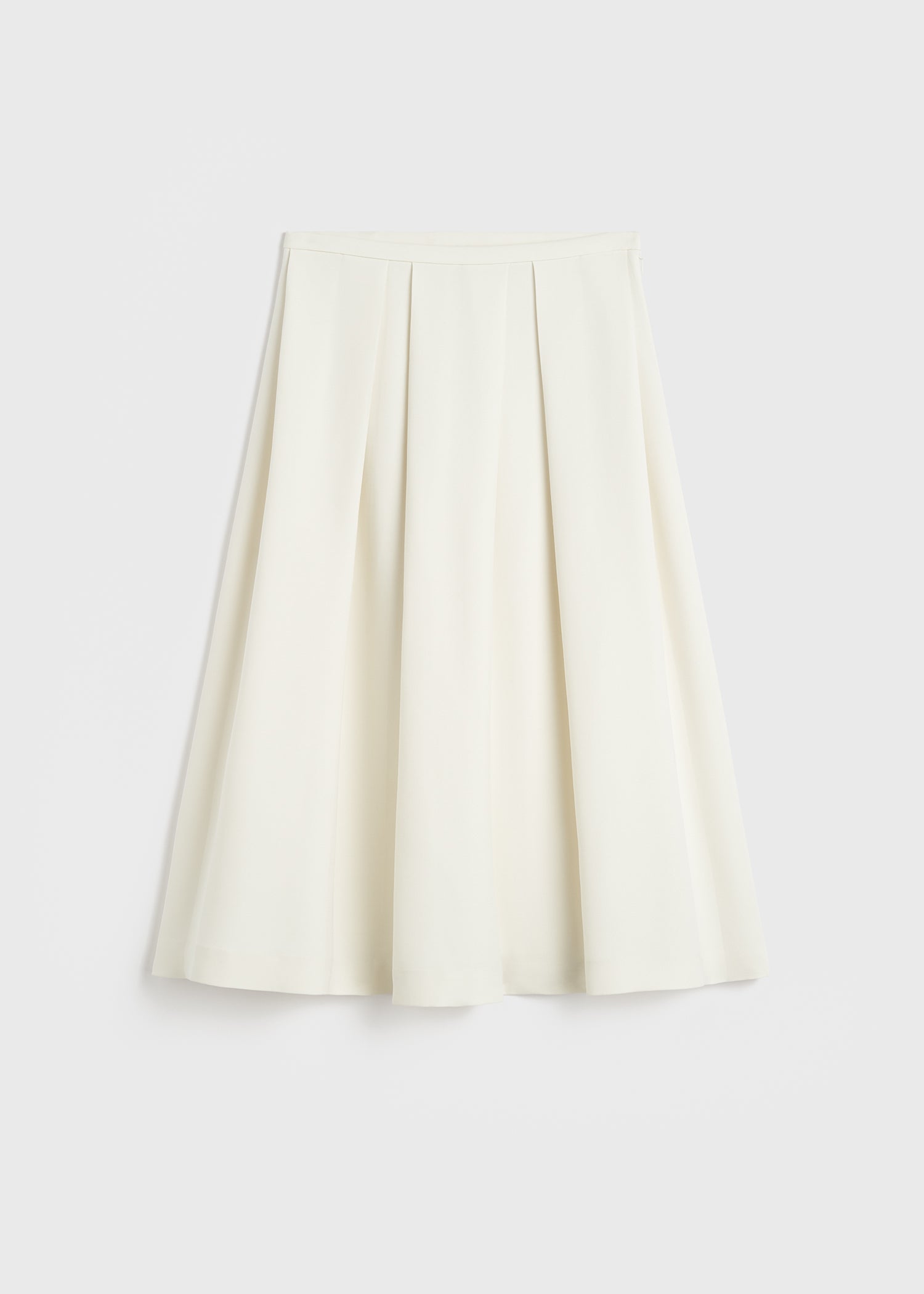 Wool silk twinflower skirt macadamia