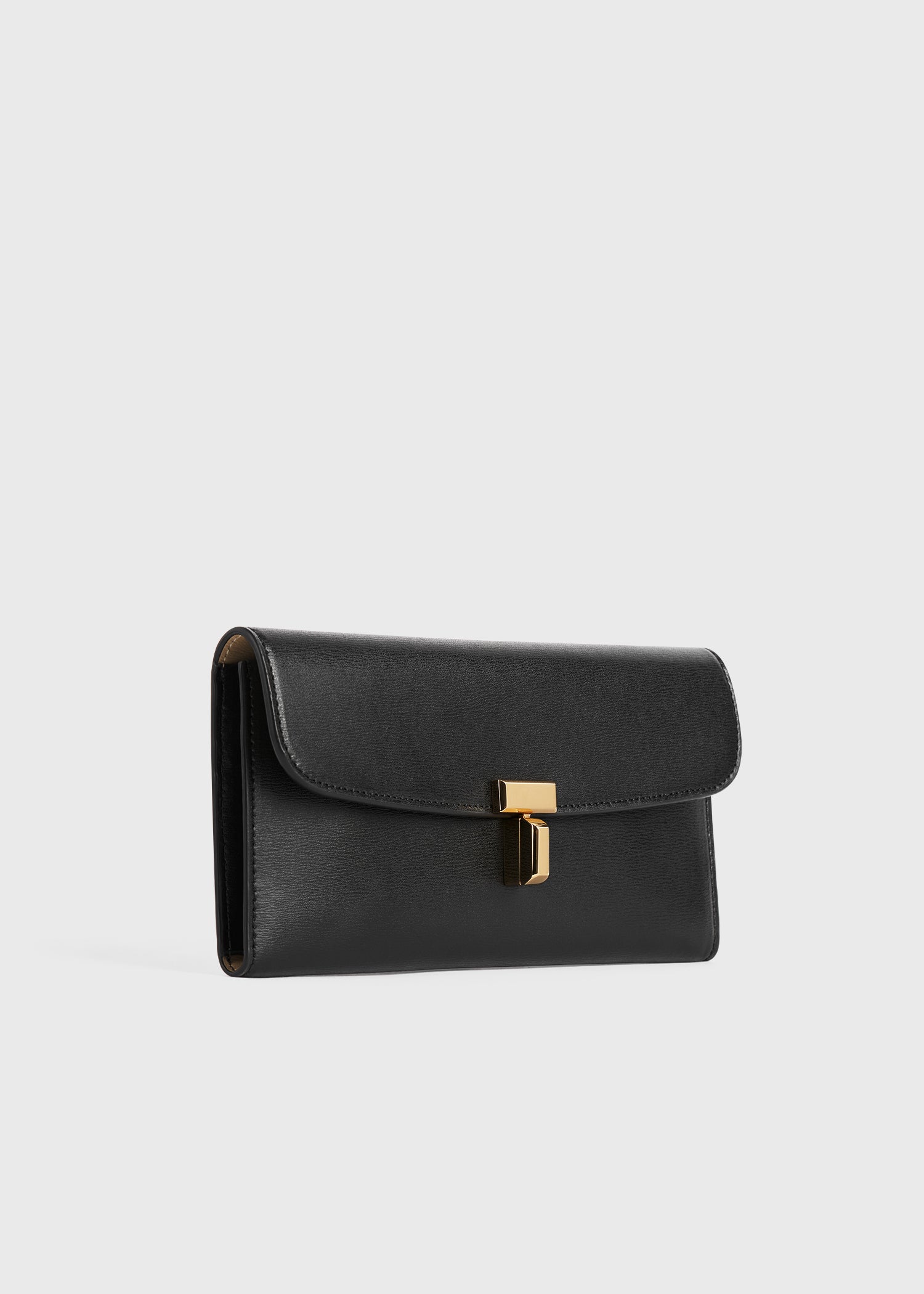 T-lock leather wallet black