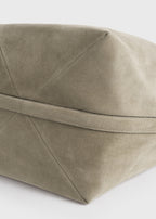 Belted suede tote desert