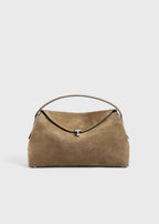 T-lock suede top handle tobacco