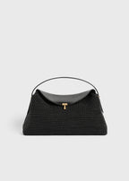 T-lock woven-leather top handle black