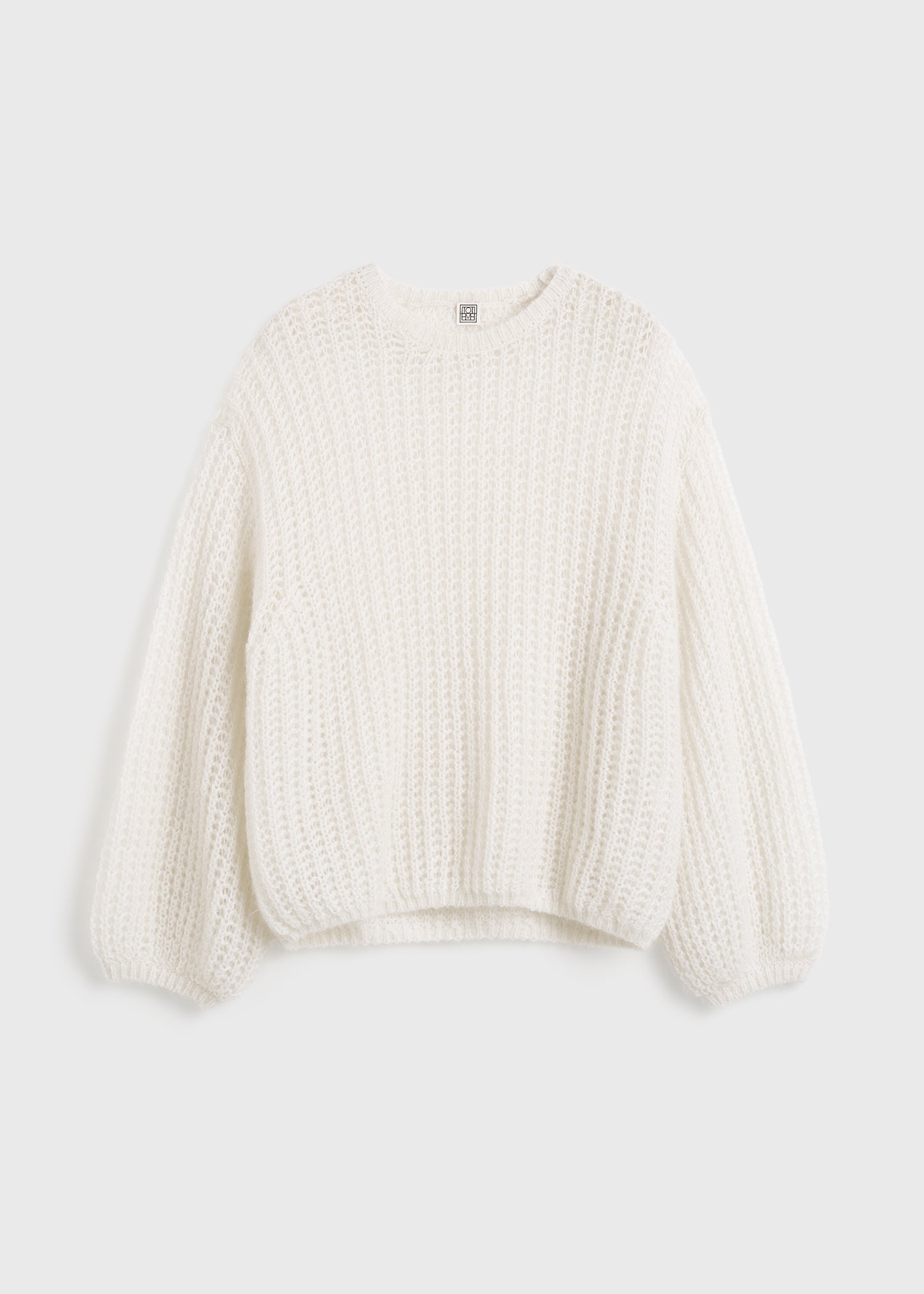 Puffed knit off-white