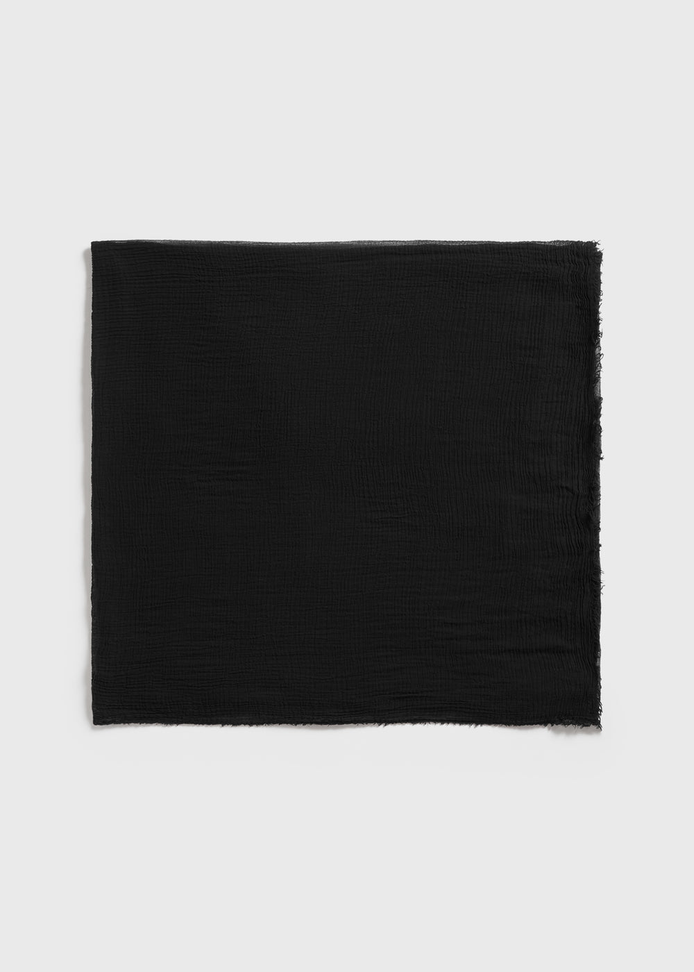 Crinkled scarf black