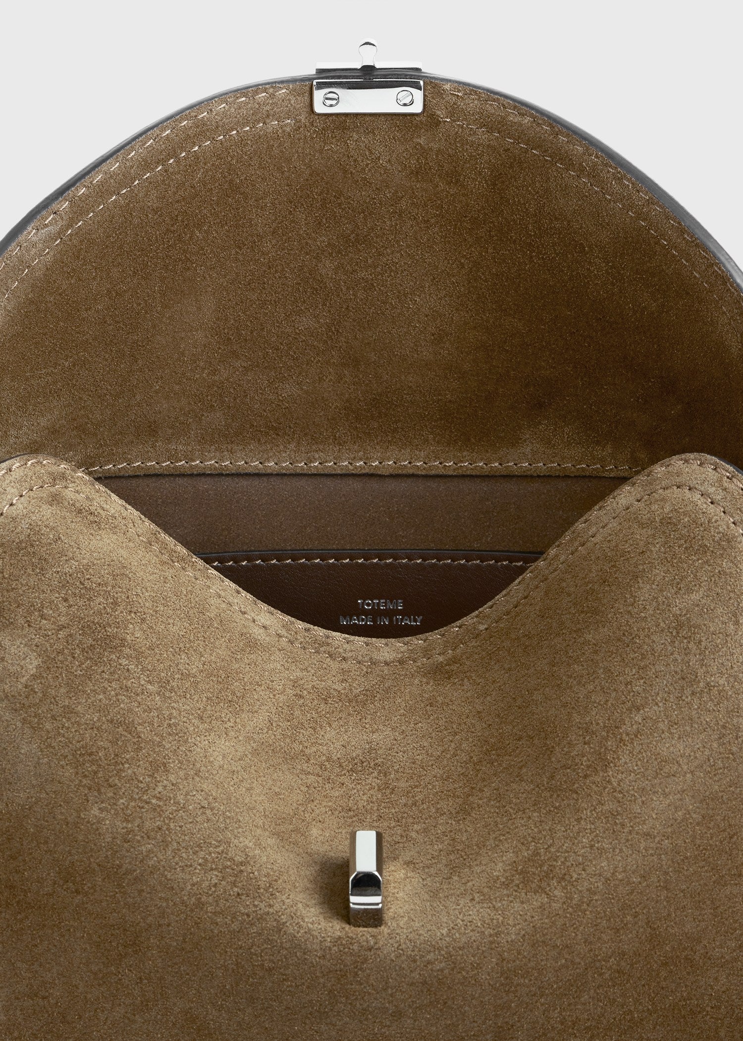 T-lock suede clutch tobacco