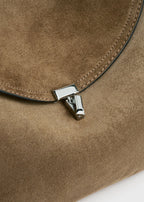T-lock suede top handle tobacco