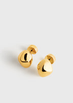 Pebble studs gold