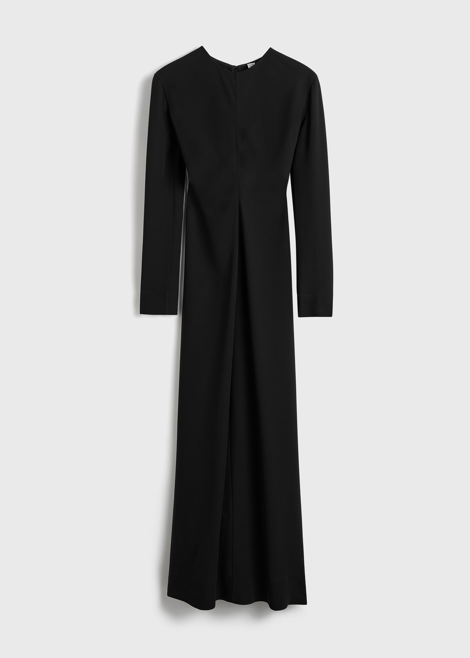 Long-sleeve slouch waist dress black petite