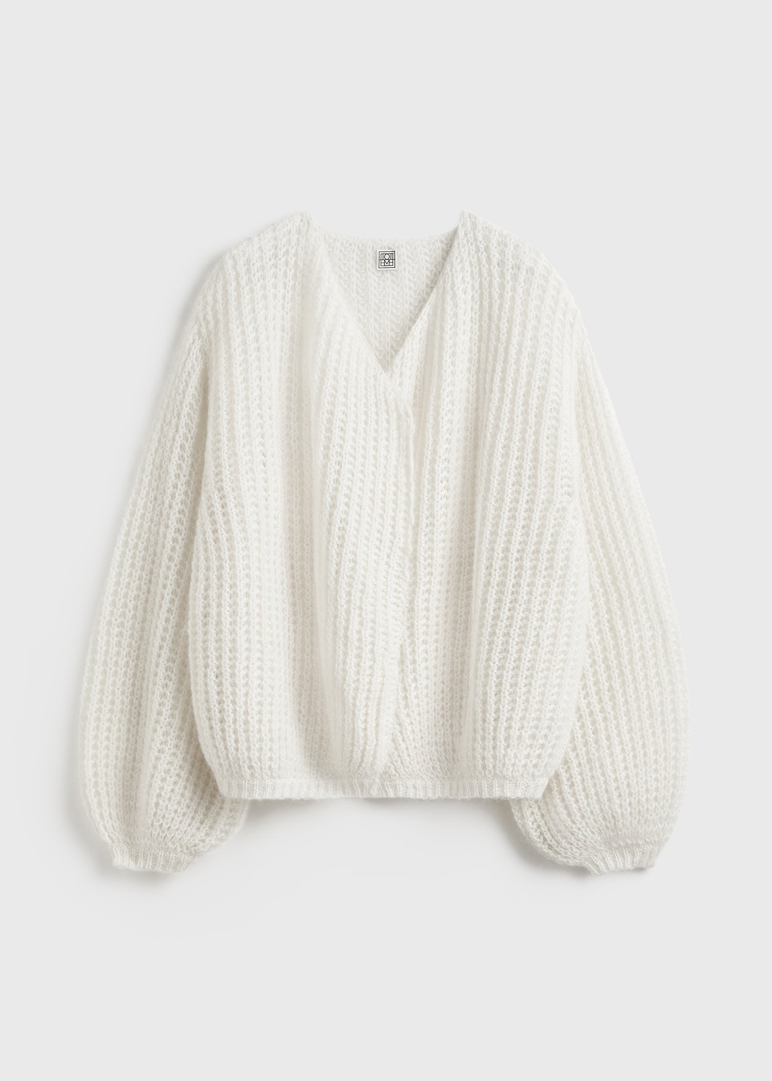 Puffed cardigan off-white