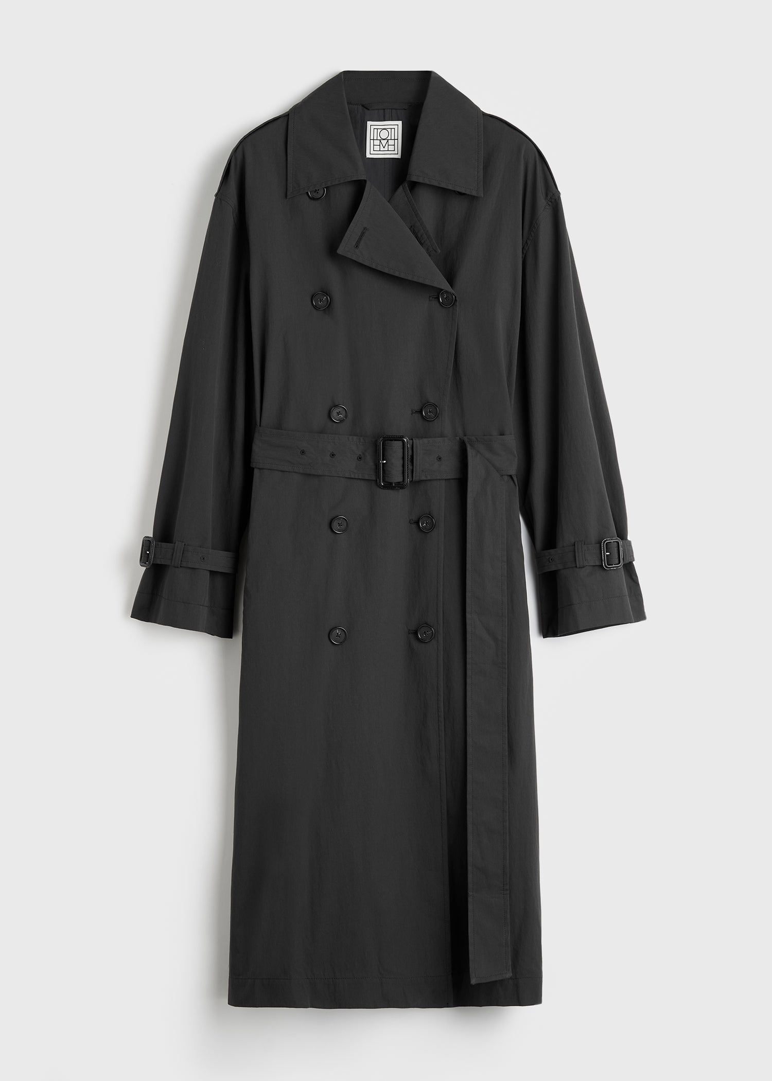 Crisp summer trench washed black