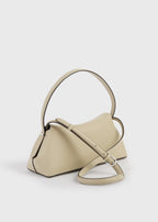 T-lock grained-leather shoulder cashew