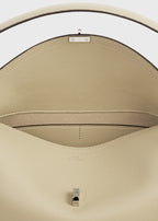 T-lock grained-leather shoulder cashew