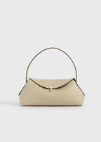 T-lock grained-leather shoulder cashew