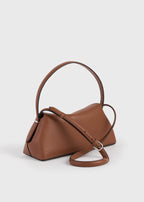 T-lock grained-leather shoulder sienna