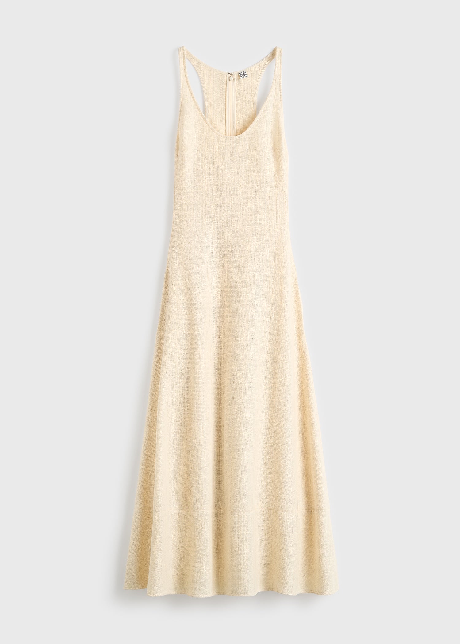 Sculpted cotton dress ecru