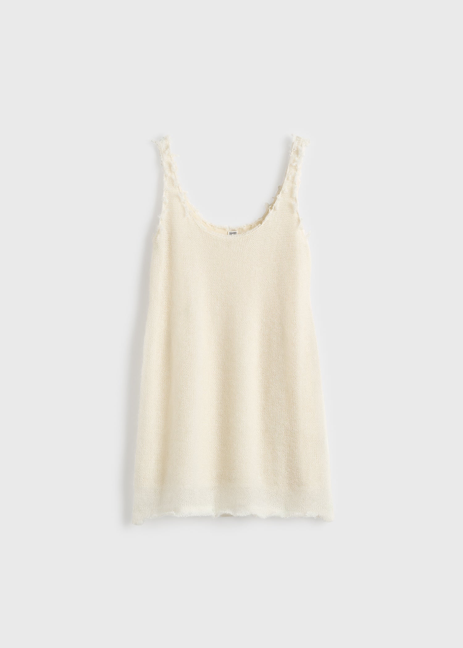 Mohair knit tank off-white