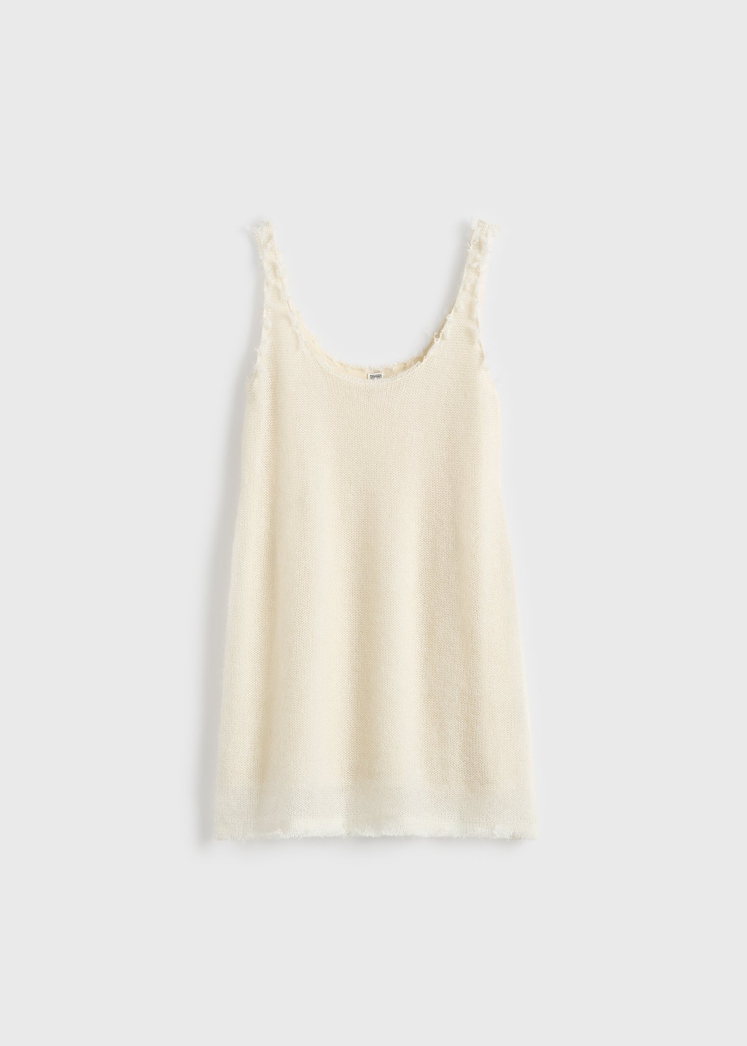 Mohair knit tank off-white