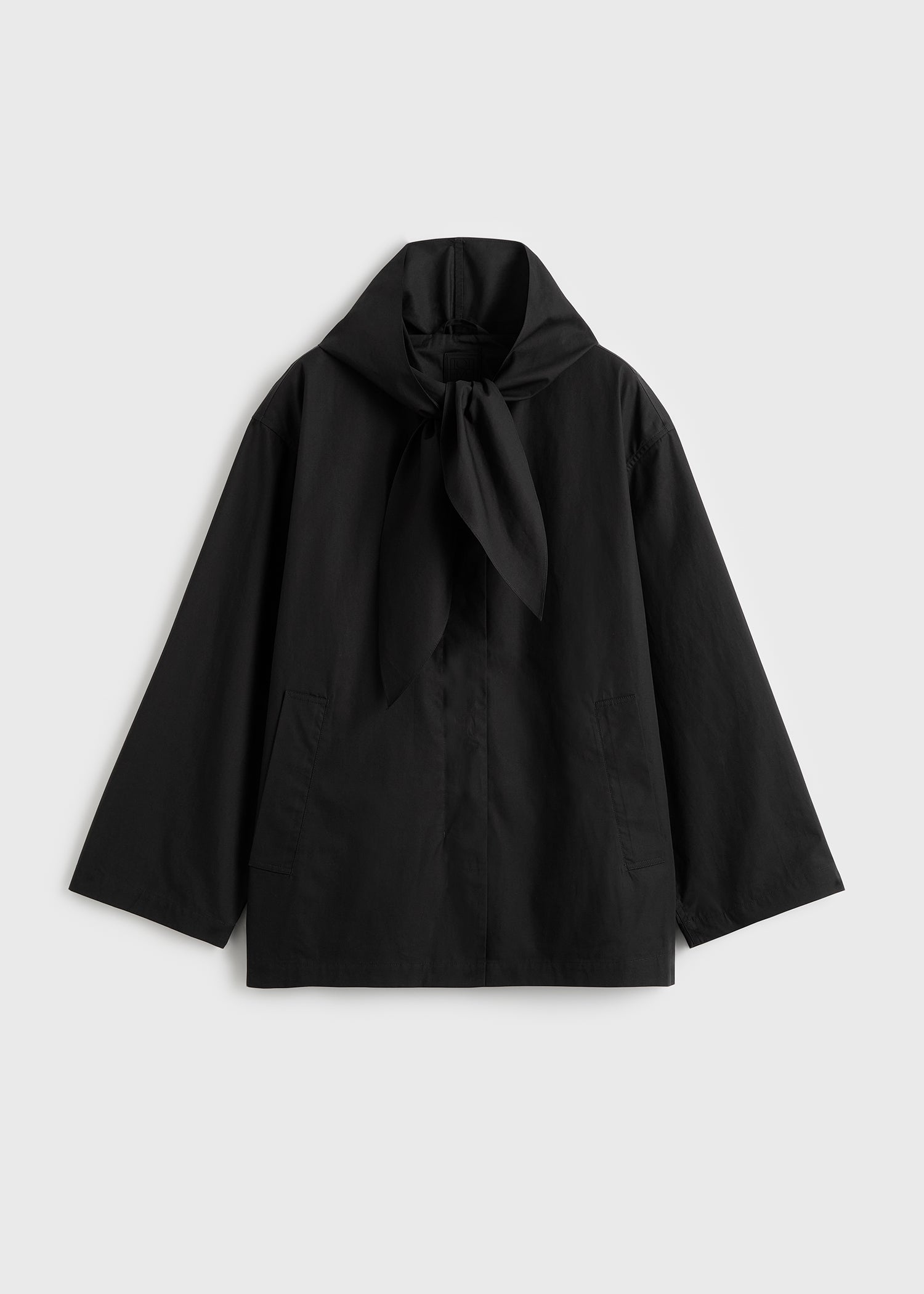 Technical scarf jacket black