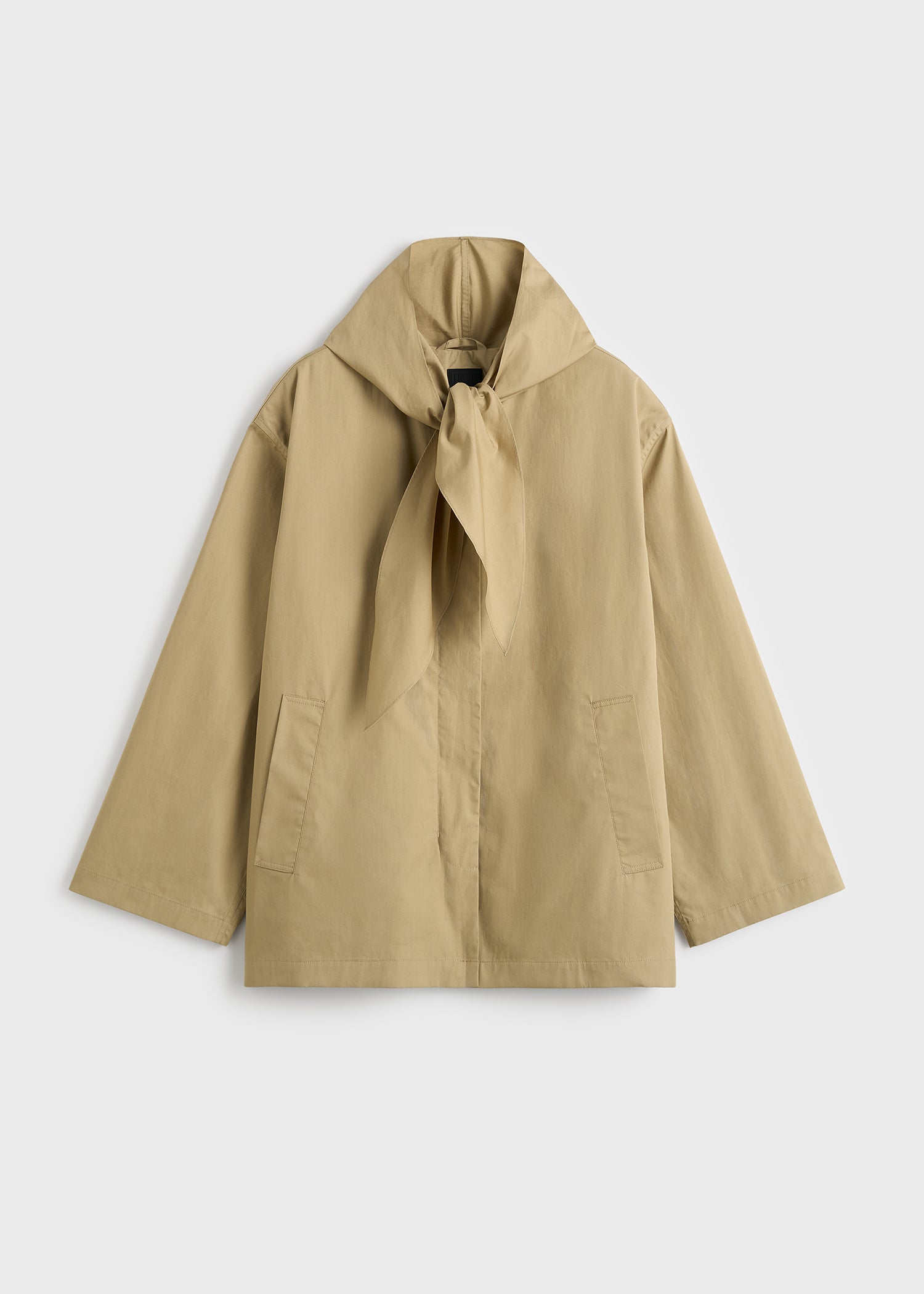 Technical scarf jacket cashew
