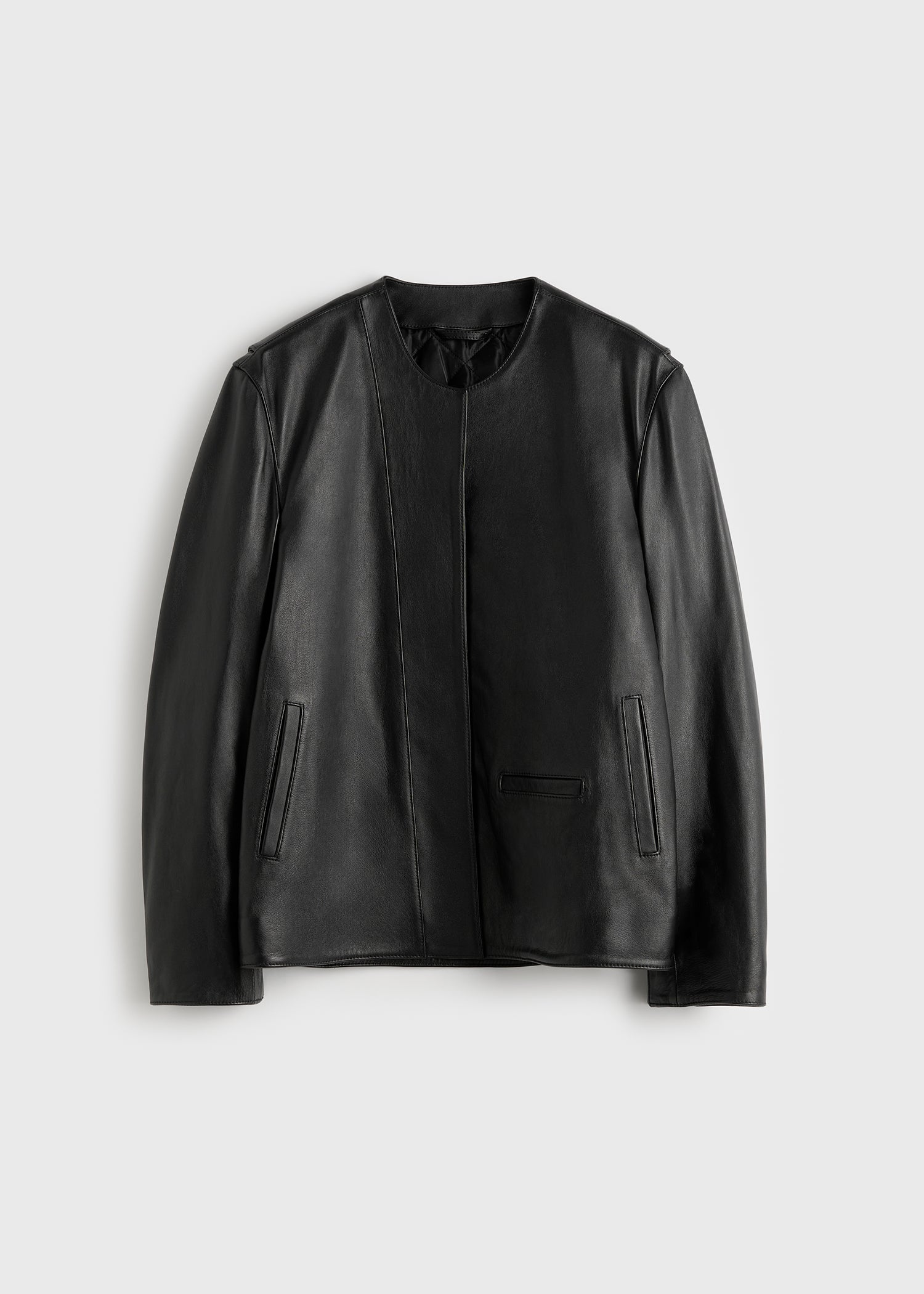 Minimal biker jacket black